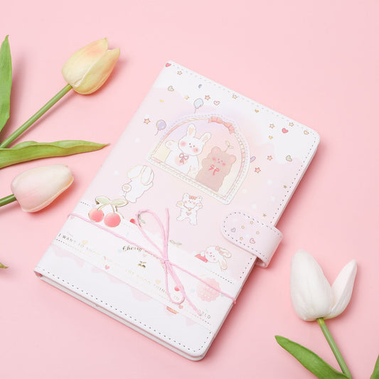 Lovely Cherry - 32K PU Magnetic Buckle Book