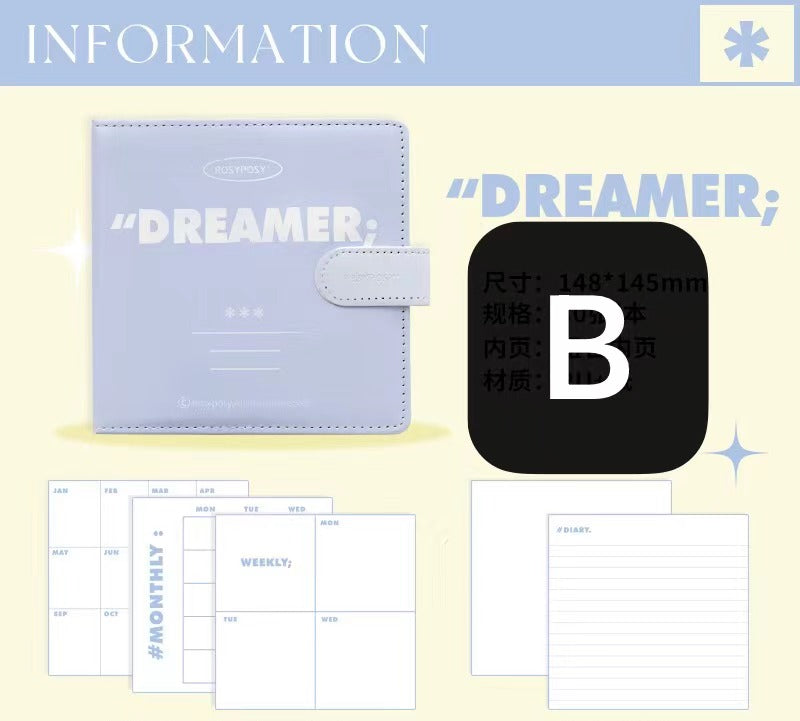 Saline Series - PU Magnetic Buckle Book