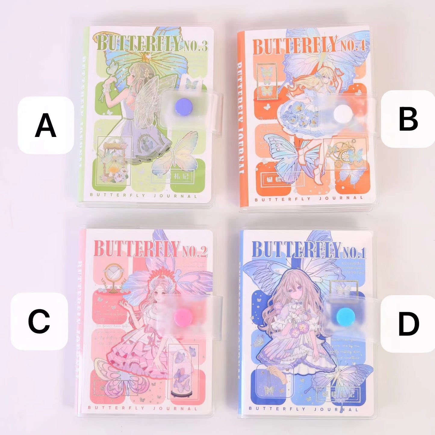 Butterfly Notes - A7 EVA Rubber Cover Book - Cute Student Notebook