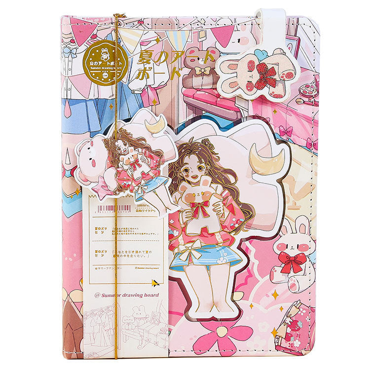 Summer Drawing Board - 36K PU Magnetic Buckle Book