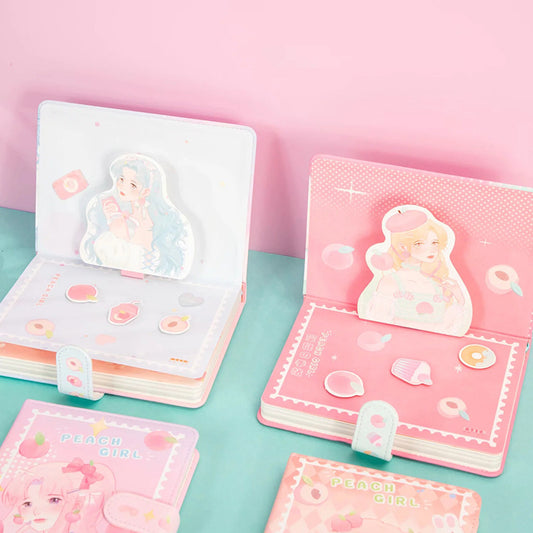 Peach Girl - 36K Magnetic Buckle Notebook - Cute Student Notebook