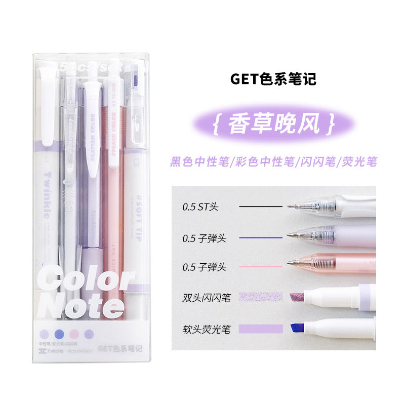 5 Sets Of Get Series Color Pen Set