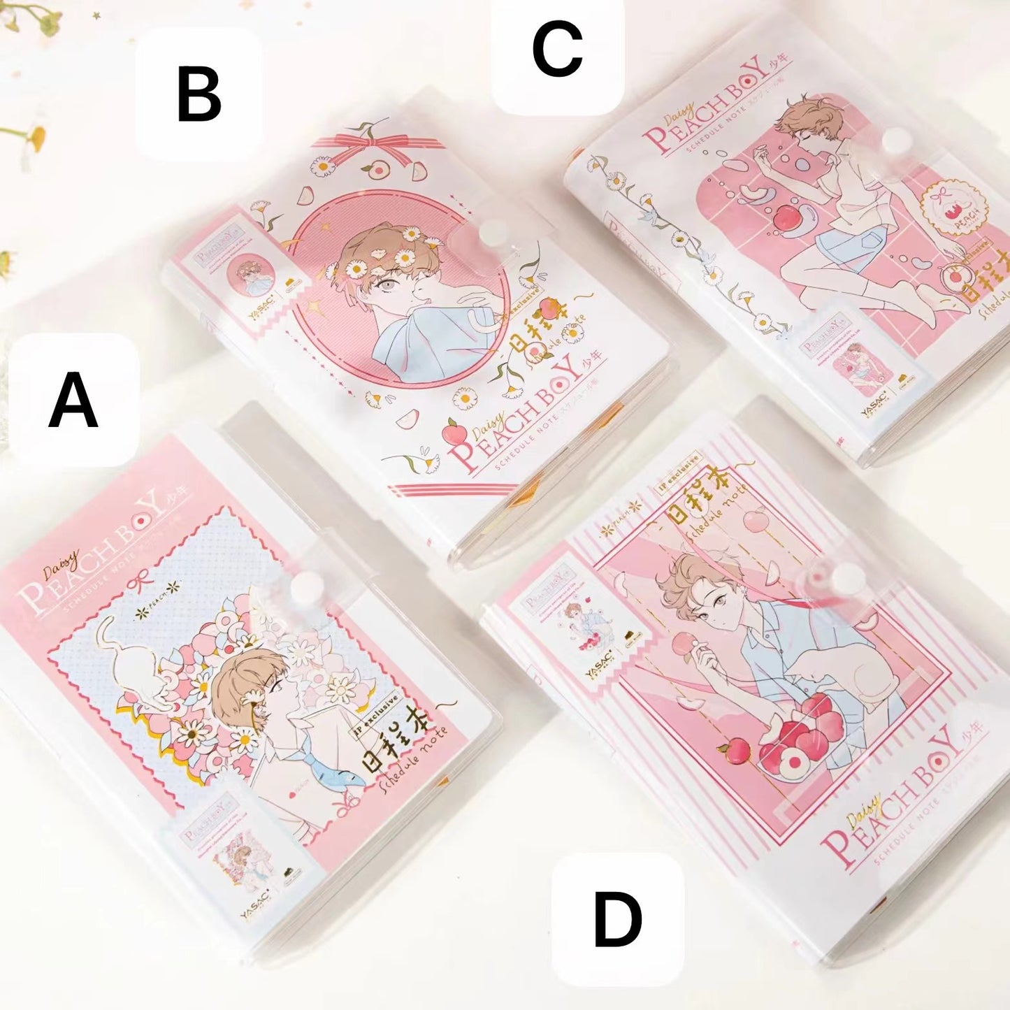 Peach Boy - 36K 128 Sheets Rubber Cover Book - Cute Student Notebook
