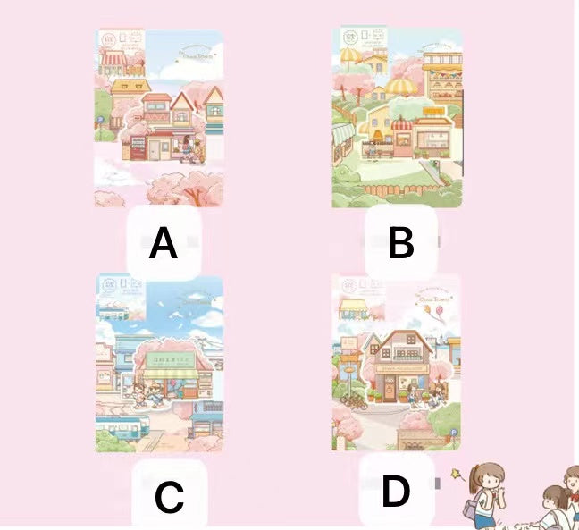 Cloud Town Magnetic Buckle Book - 36K 224 Pages / Book - Color Page Student Notebook