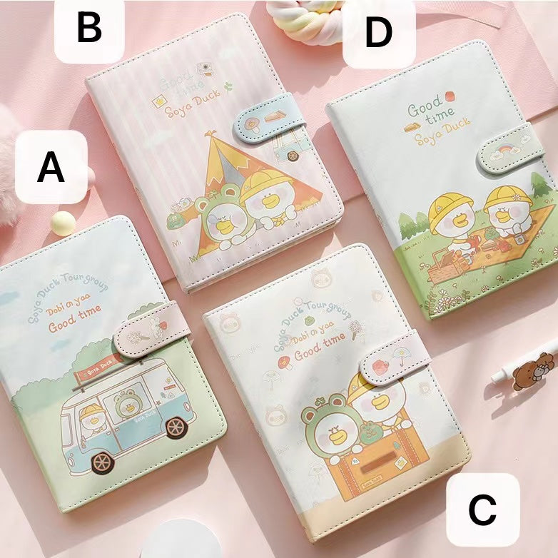 Travel Duck Magnetic Buckle Book - 36K 224 Pages / Book - Color Page Student Notebook