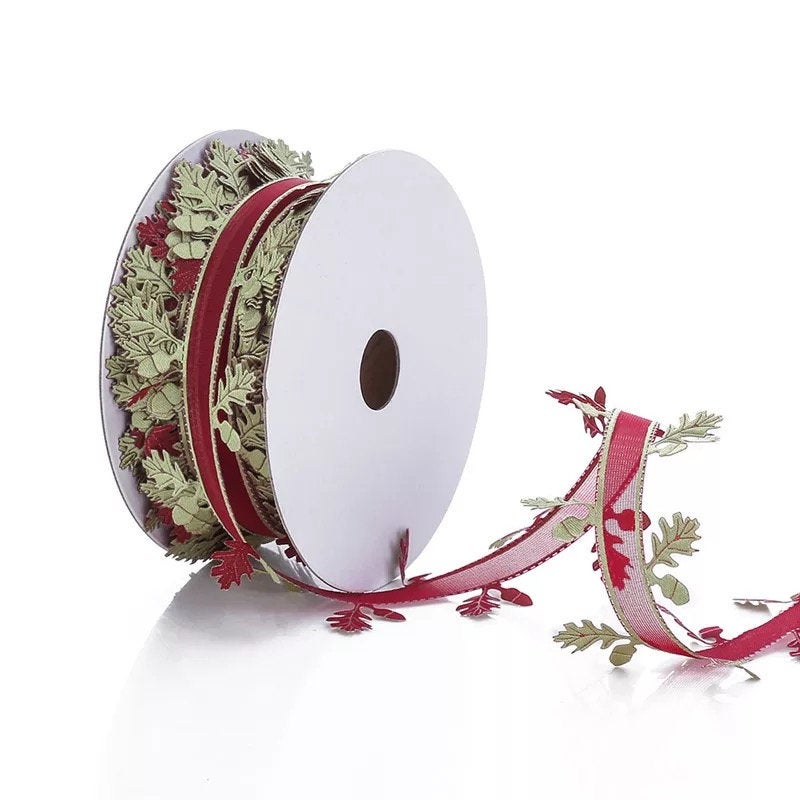 Christmas Ornament Ribbon for Christmas tree, Wreath or Gift packaging