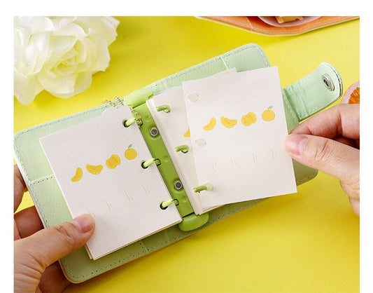 A7 Mini Notebook - Loose Leaf Diary with soft leather cover