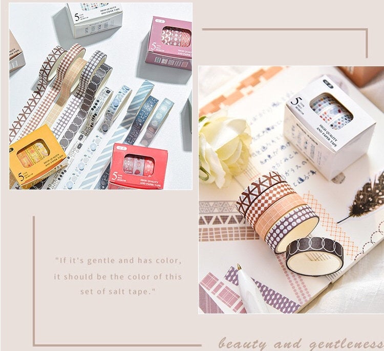 5 Roll Washi Tape Set 2meters