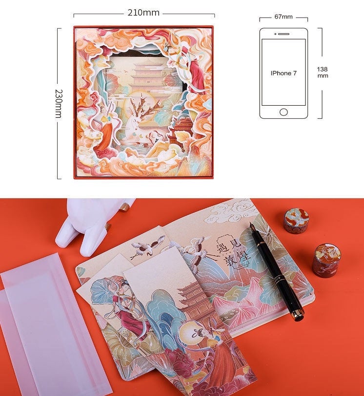 Dunhuang Planner Stickers Set- Lighting Box with Stickers, Planner and more - Birthday Gift - Craft and DIY