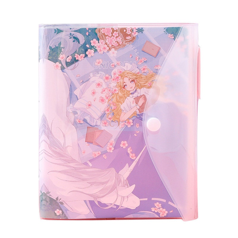 Princess Unicorn Notebook with Black Gel Pen - 224 Pages A5 Buckle Notebooks with PVC cover - Bullet Journal - Planner To Do lis