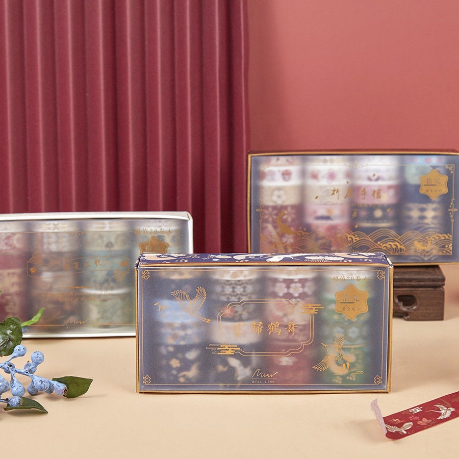 20 Roll Washi Tape Set 2 meters, Gold Foil Masking Tape, Pink Black Gold Design Planner Tape Gift Wrap , Journal DIY Tape, Stationery