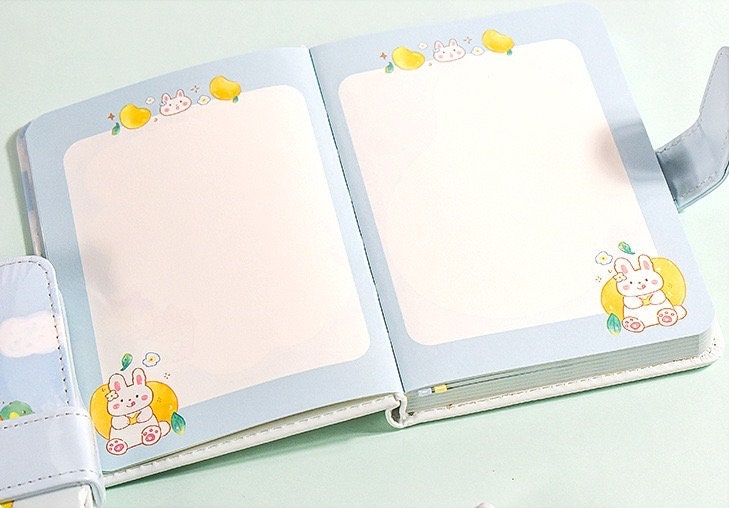 Lemon Girl Planner - Soft Leather Cover - A5 magnetic buckle Cute notebooks - 228 Pages - Bullet Journal - no lines no dots