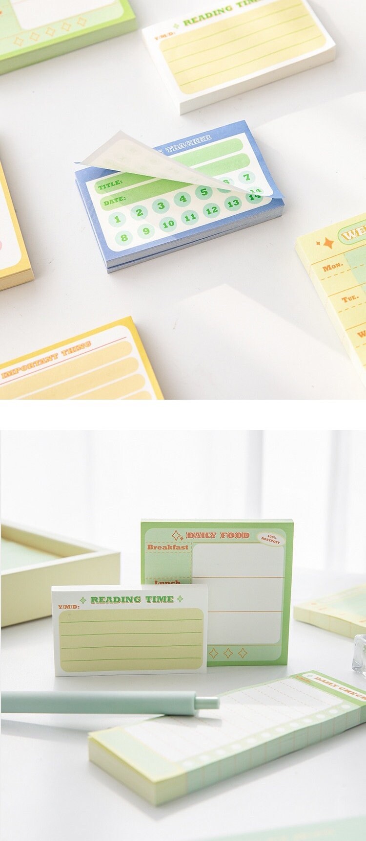 Good Life Sticky Notes Set Planner - 320 Post Notes for Daily Plan, Weekly Plan, Task List, Calendar - Craft and DIY