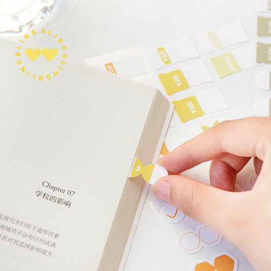 Colorful Sticky Label Set - Reusable 162 Post Notes for School Class Notes, Planner, Bullet Journal, Labels, tags - Craft and DIY