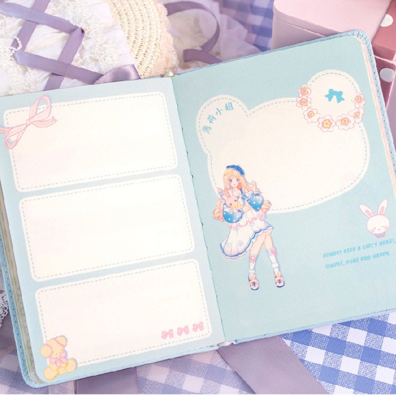 Miss Mint Journal with Designed Buckle and 3D Page - Soft Leather Cover Planner- 224 Pages A5 magnetic Buckle Notebooks - Bullet Journal