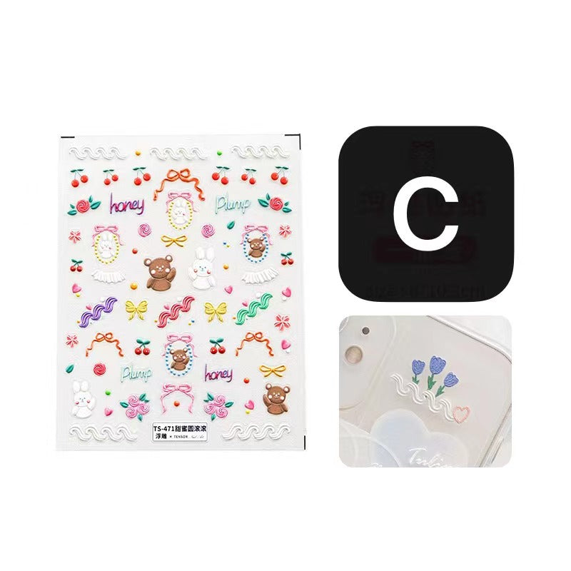 8x10cm Embossed ticker