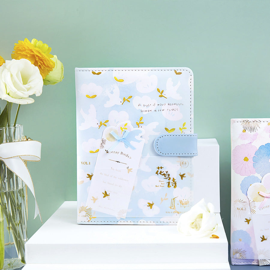 Flower And Bird Poetry - 36K PU Magnetic Buckle Book