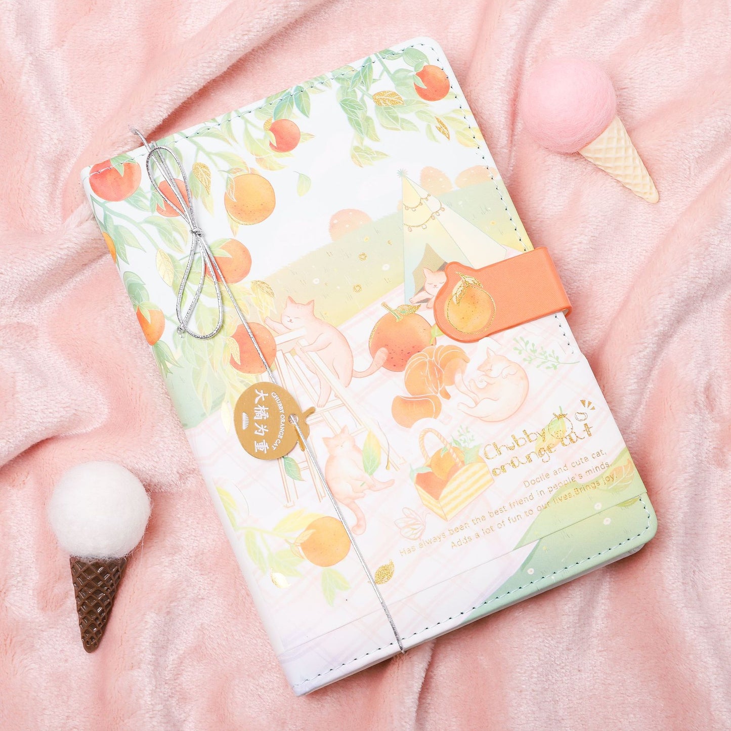 Big Orange - 32K PU Magnetic Buckle Book