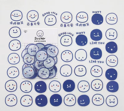 Cartoon Smiling Face Expression Sticker Bag