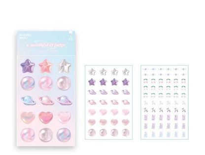 Girl's heart adhesive sticker