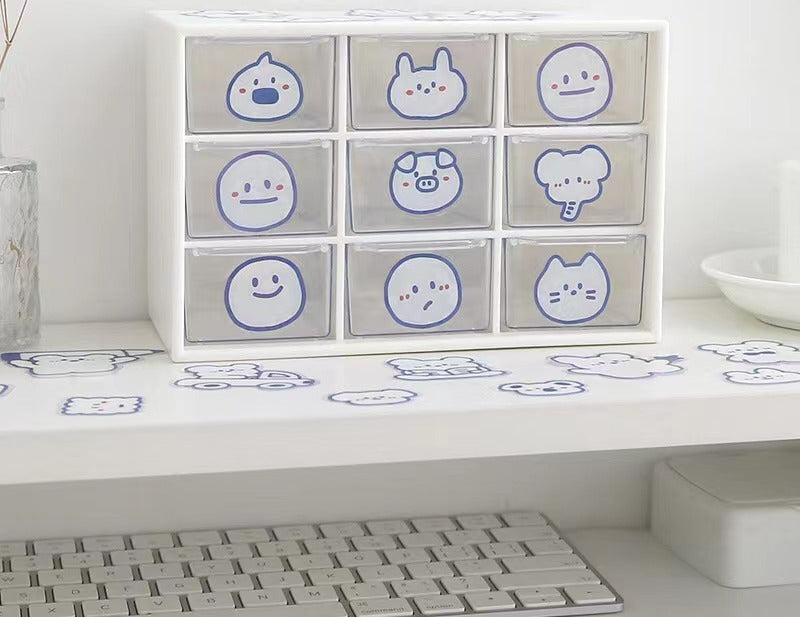 Cartoon Smiling Face Expression Sticker Bag
