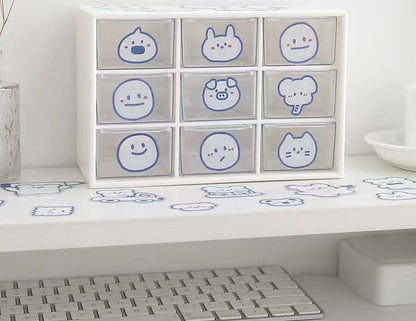 Cartoon Smiling Face Expression Sticker Bag