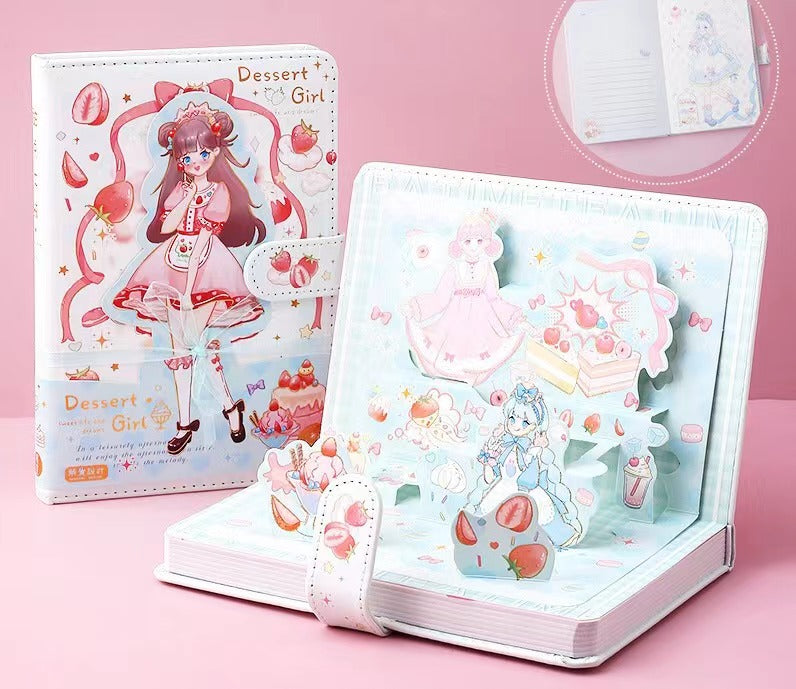 Dessert Girl - A5 Magnetic Buckle Book
