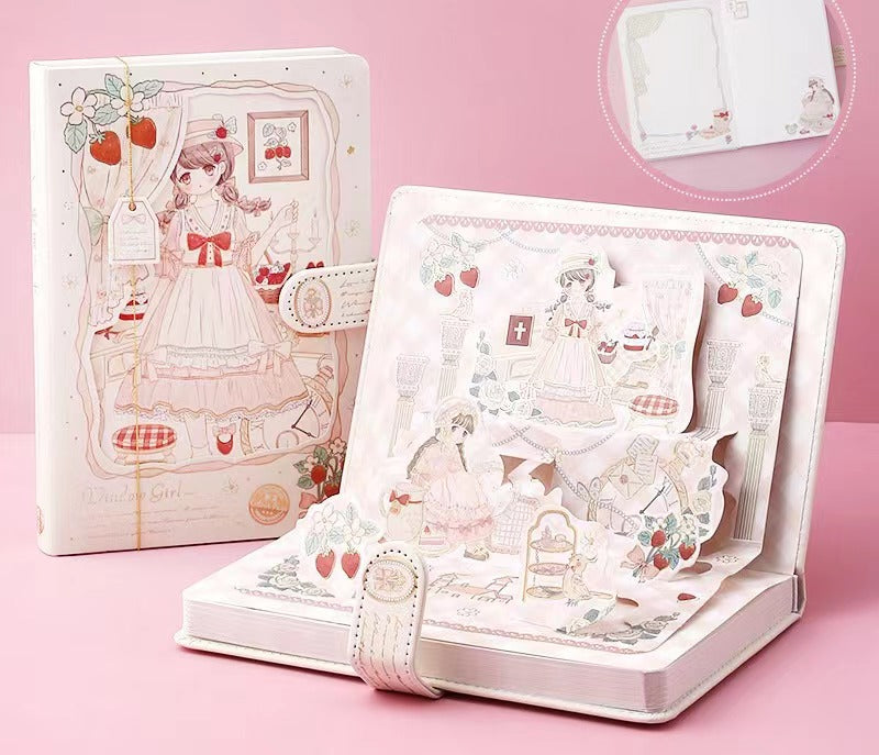 Window Girl - A5 Magnetic Buckle Book