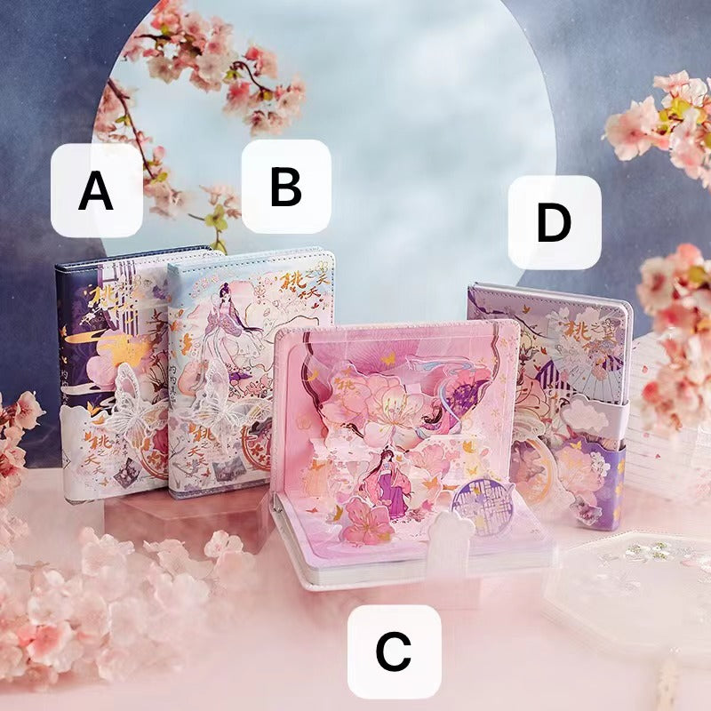 The Peach Trees Are In Full Blossom - B6 Magnetic Buckle Book