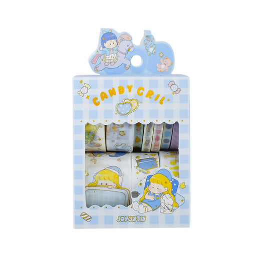 10 Rolls Blue Candy Washi Tape Set