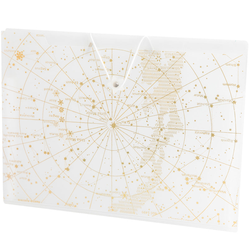 Gold and Silver Stars File Folder - 12 Pocket Folder