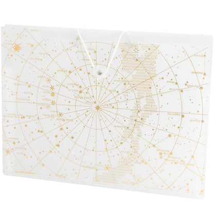 Gold and Silver Stars File Folder - 12 Pocket Folder
