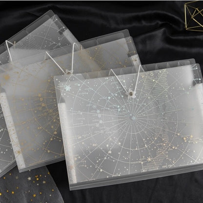 Gold and Silver Stars File Folder - 12 Pocket Folder