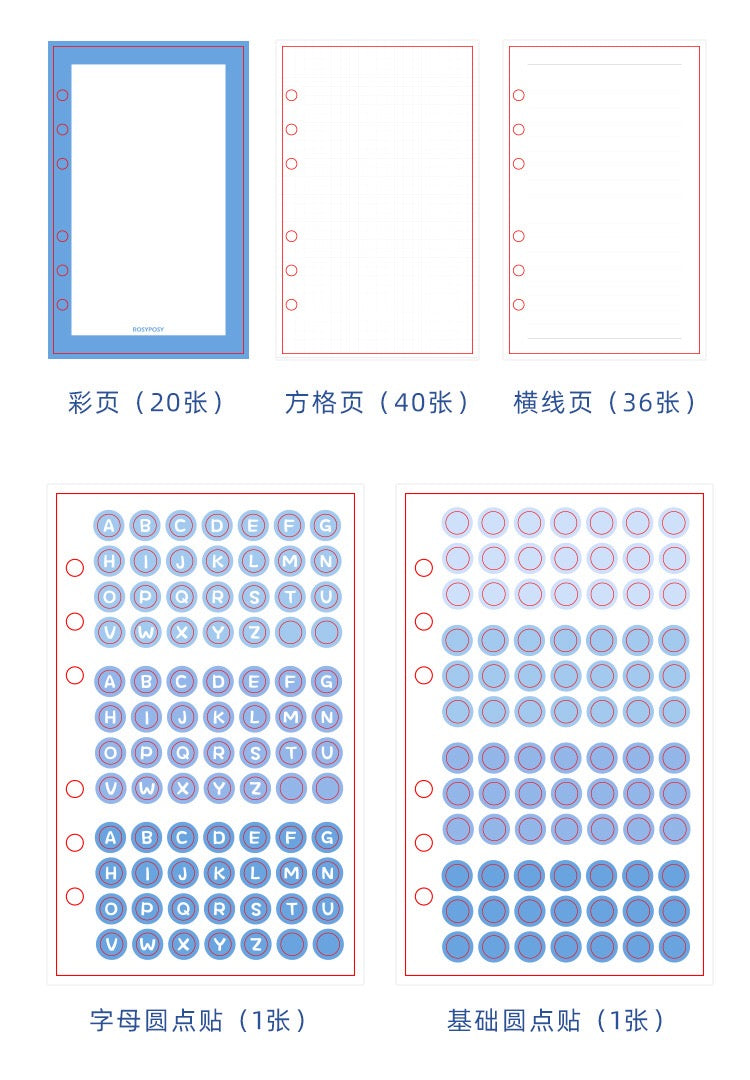 A6 Loose Leaf Diary with Stickers