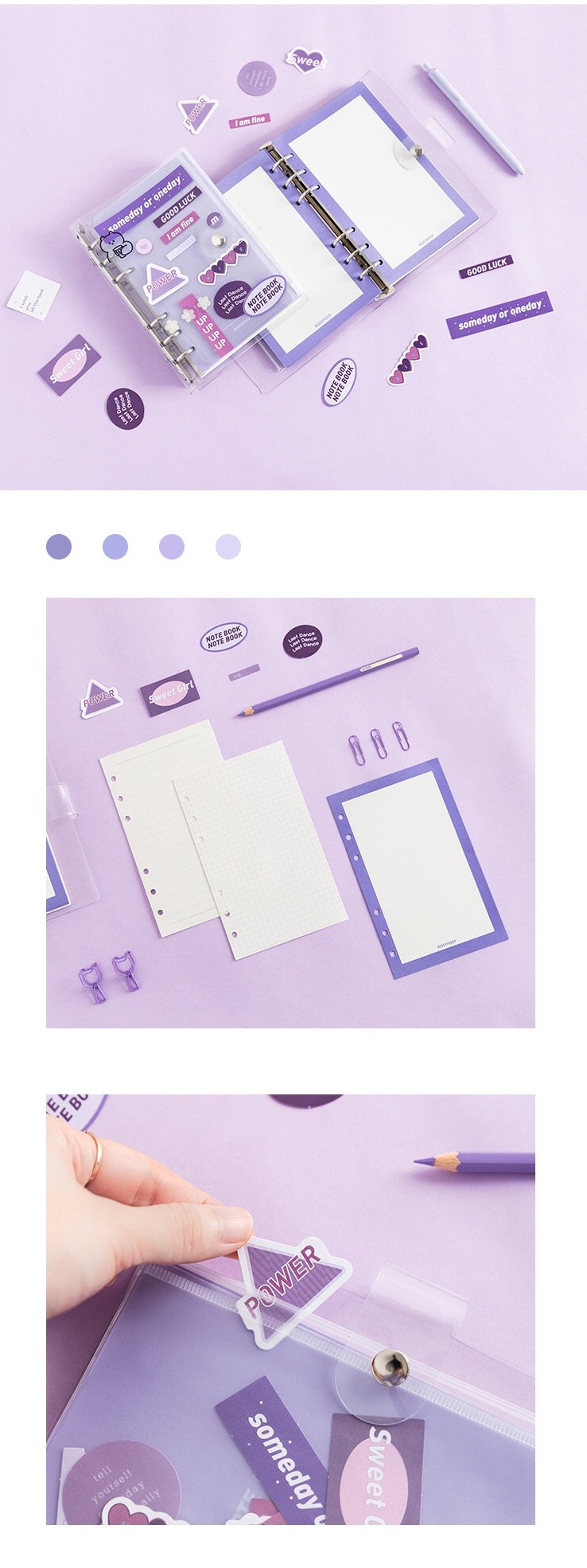 A6 Loose Leaf Diary with Stickers