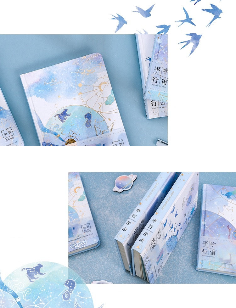 A5 Parallel Universe Journal -  Hard Cover with Gold Foil