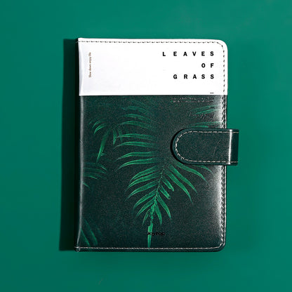 Tropical Leaf Planner - Soft Leather Cover