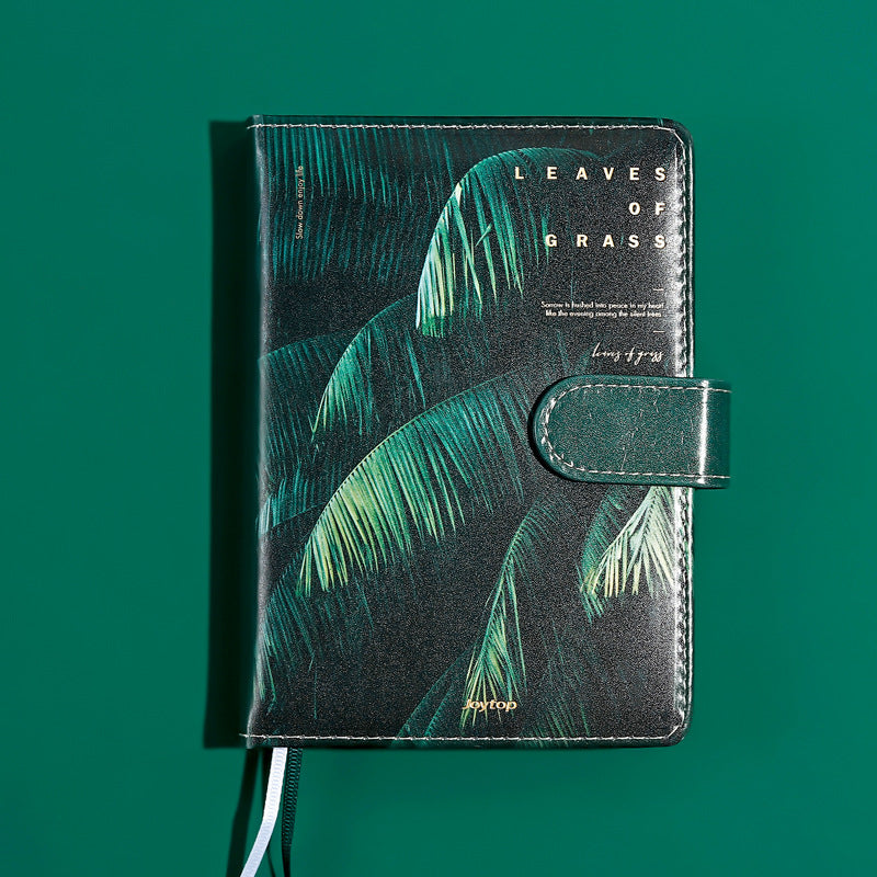 Tropical Leaf Planner - Soft Leather Cover