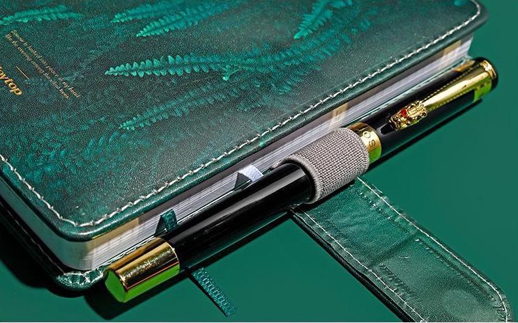 Tropical Leaf Planner - Soft Leather Cover
