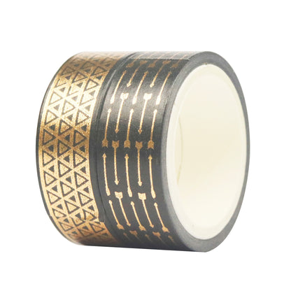 10 Roll Gold Foil Washi Tape Set