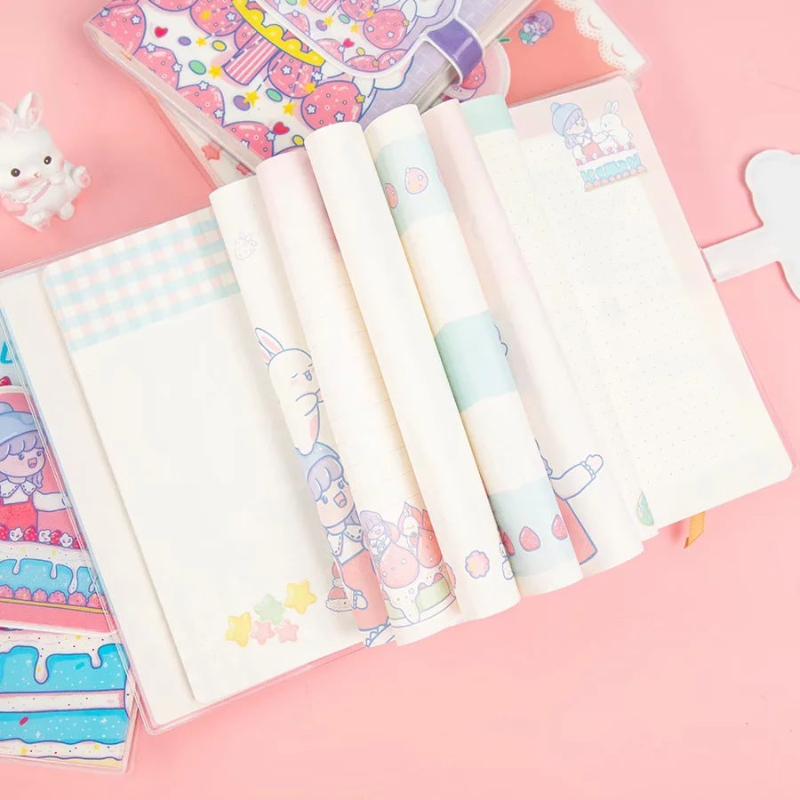 Dessert Leader - 36K 128 Sheets Rubber Cover Book - Cute Student Notebook