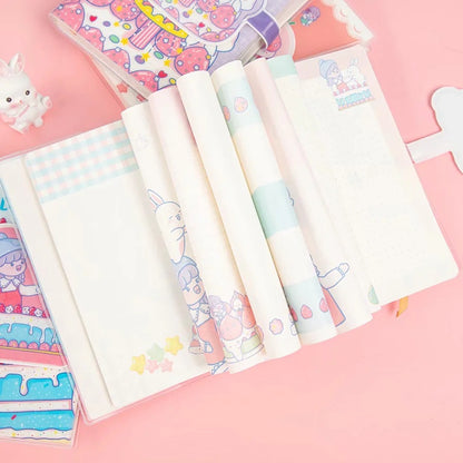 Dessert Leader - 36K 128 Sheets Rubber Cover Book - Cute Student Notebook