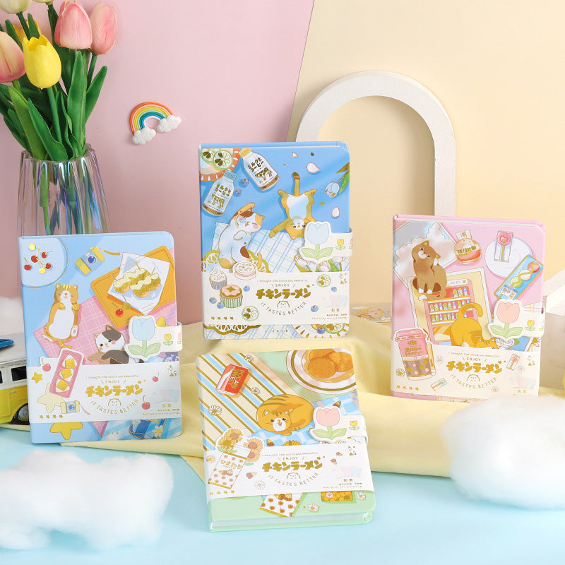 Rainbow Seven Minutes Sweet - 32K Magnetic Buckle Notebook - Cute Student Notebook