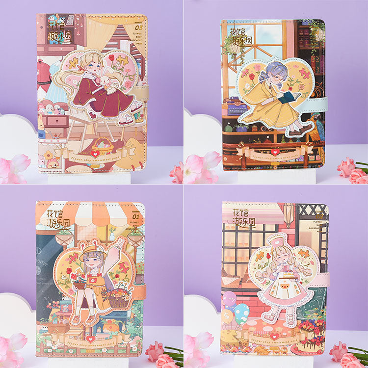 Flower House Amusement Park - 32K Magnetic Buckle Book