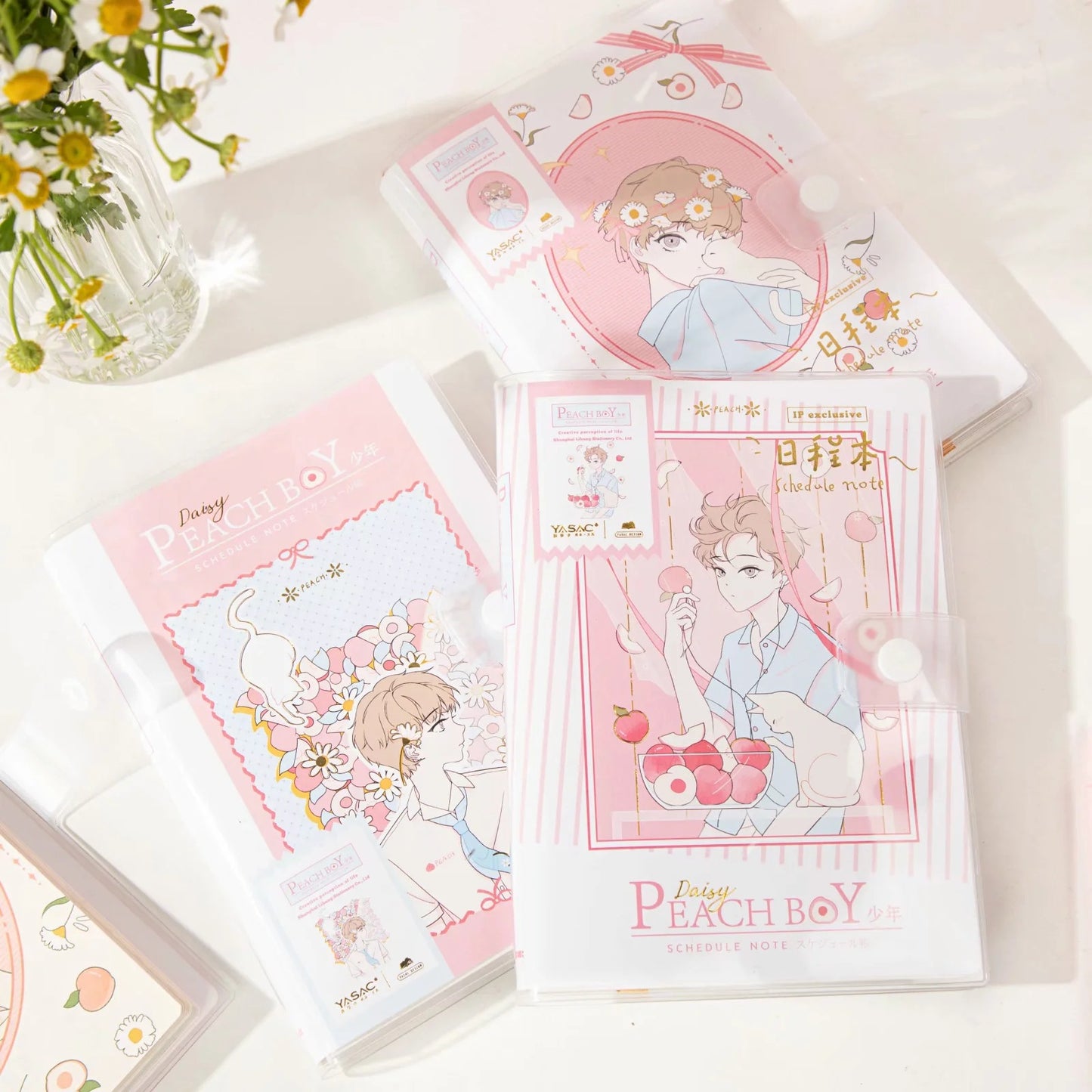 Peach Boy - 36K 128 Sheets Rubber Cover Book - Cute Student Notebook