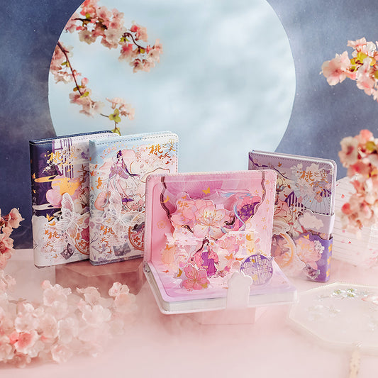 The Peach Trees Are In Full Blossom - B6 Magnetic Buckle Book