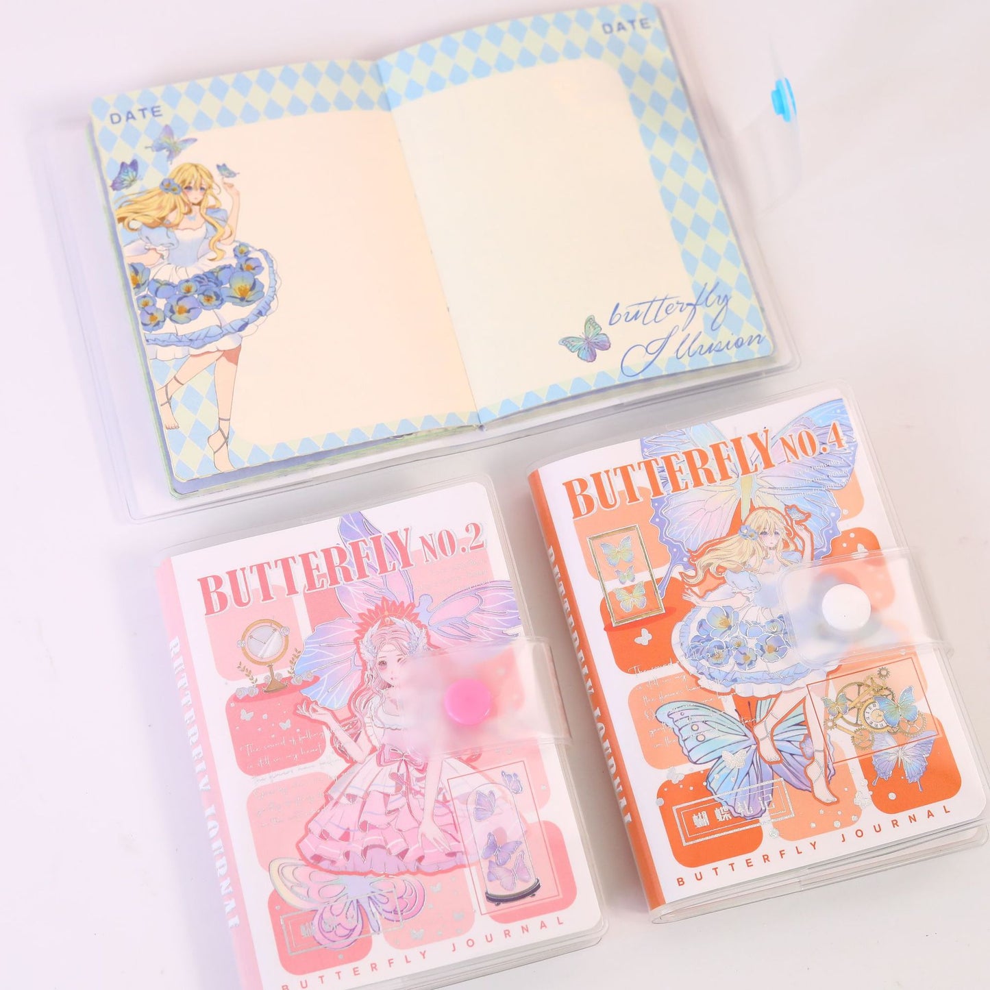 Butterfly Notes - A7 EVA Rubber Cover Book - Cute Student Notebook