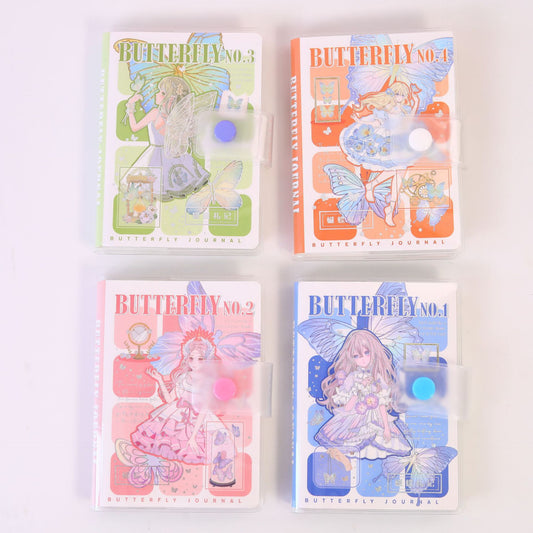 Butterfly Notes - A7 EVA Rubber Cover Book - Cute Student Notebook