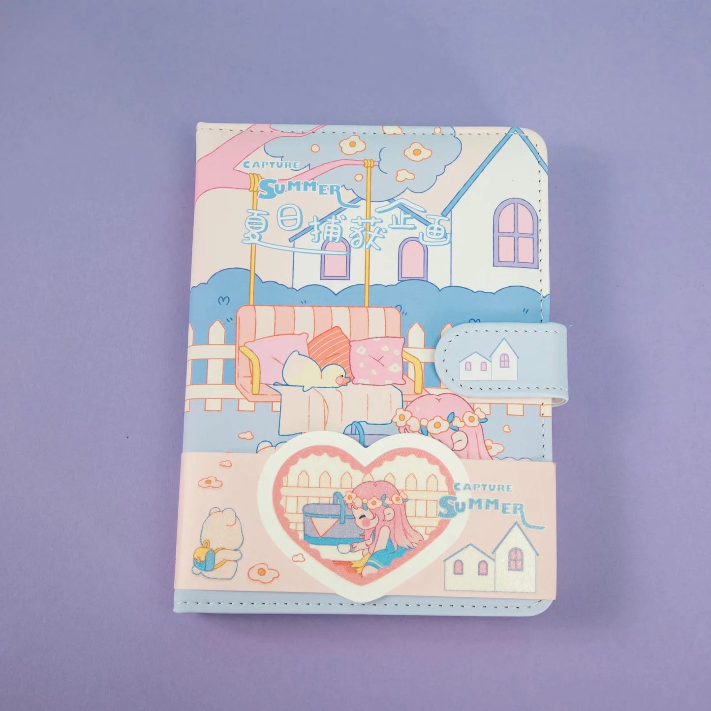 Vitality Capture - 36K Magnetic Buckle Notebook - Cute Student Notebook