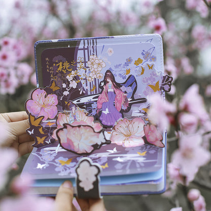 The Peach Trees Are In Full Blossom - B6 Magnetic Buckle Book